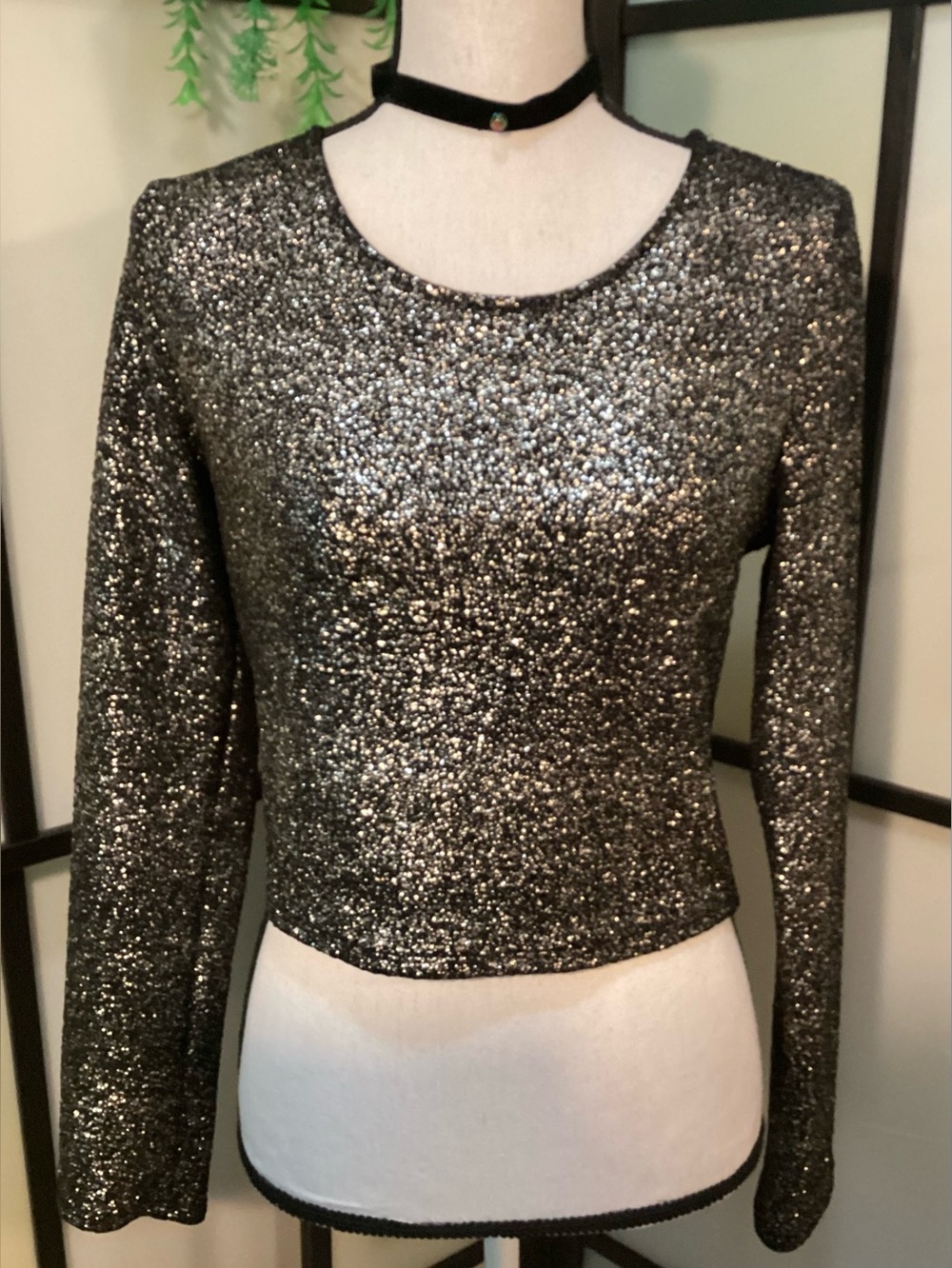 Forever 21 sparkly long sleeves top. Size L